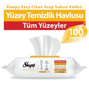 Sleepy Easy Clean Yüzey Temizlik Havlusu Arap Sabunu Katkılı 100 Yaprak