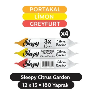 Sleepy Citrus Garden Cep Mendili 3x 15 adet