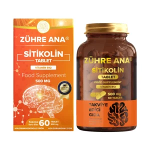 Zühre Ana Sitikolin ve Vitamin B12 içeren Takviye Edici Gıda 60 Tablet